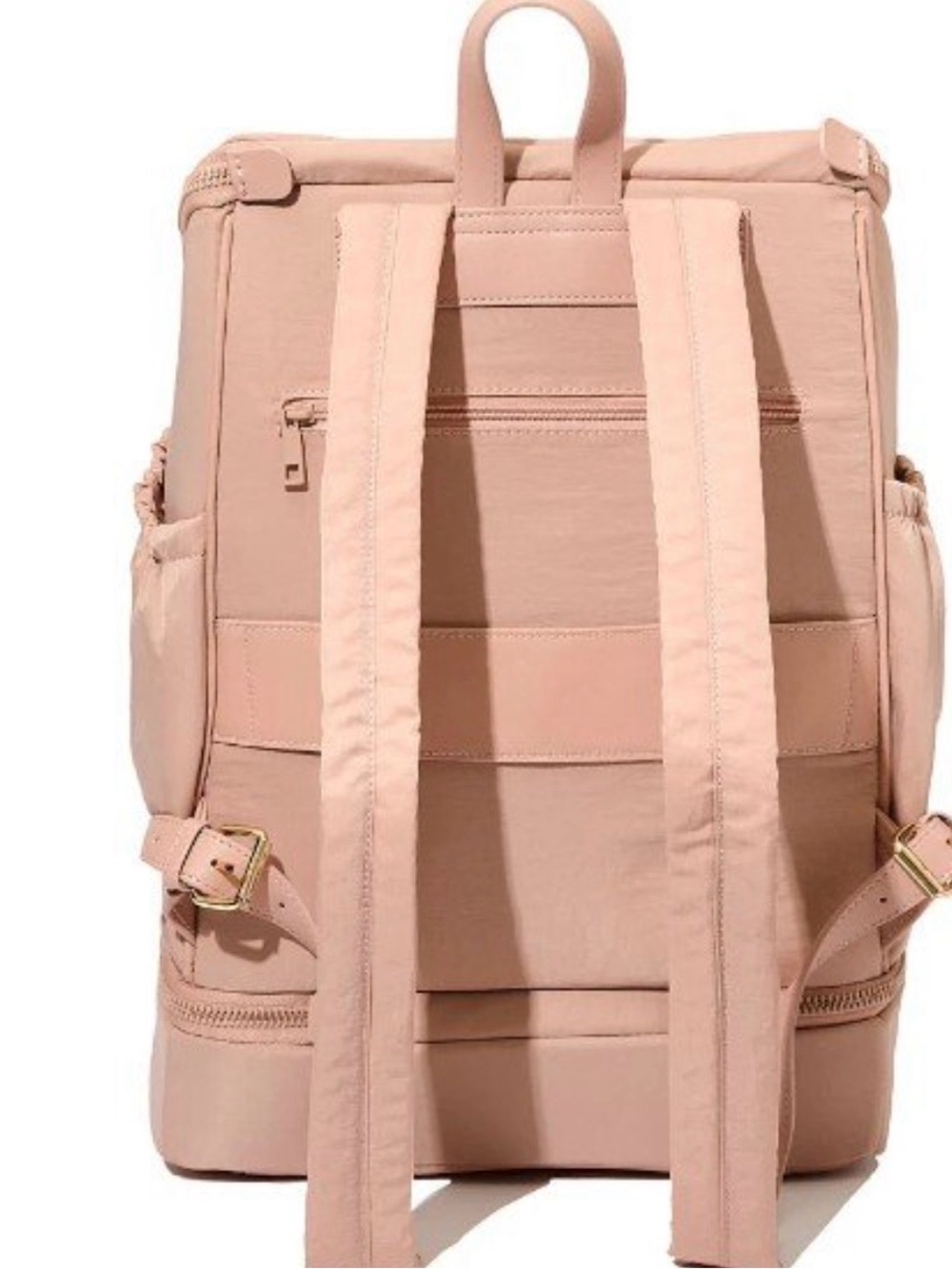 Poppy & Peonies Light Gray Top-Zip Structured Backpack - Picture 8 of 9